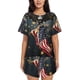 thumbnail image 1 of Balery North American Bald Eagle1 Conjunto de Pijama para Mujer con Estampado, Dos Piezas de Manga Corta y Shorts, Ropa de Dormir Suave con Cuello Redondo y Bolsillos-Small, 1 of 6