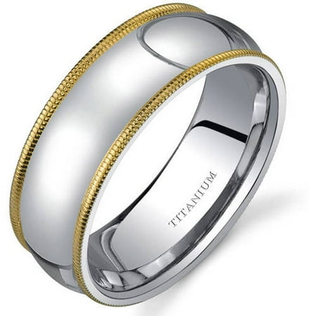 Oravo - Men&#39;s Comfort Fit Titanium Wedding Band Ring, 8mm - 0
