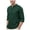 Green, variant on Men Long Sleeve Mandarin Collar Linen Henley Shirt Three Partial Button Placket Roll Up Sleeve Cuff Regular Fit Wrinkle Resistant Travel Daily Blouse White S