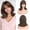 Brown with Highlights, variant on Blonde Short Bob Wigs with Bangs Length Wavy Layered Flipped Ends Looking Medium Synthetic Hair Wig for Women Daily Party, 14 Inch Blonde