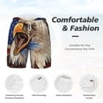 thumbnail image 5 of Lsque Mens Swim Trunks Eagle With USA Flags Pattern - Bathing Suit Compression Liner - Beach Swim Shorts Swimwear - (S-3XL) - Stretch Quick Dry -Small, 5 of 9