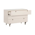 thumbnail image 4 of Sunpan Celine 41.5" Modern Wood and Steel Dresser in Cream/Antique Brass, 4 of 7