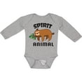 thumbnail image 3 of Inktastic My Spirit Animal is a Sloth with Sloth Illustration Boys or Girls Long Sleeve Baby Bodysuit, 3 of 5
