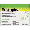 Buscapina Multi Symptom Acetaminophen and Caffeine Pain Relief, 24 Tablets