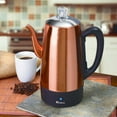 thumbnail image 2 of Euro Cuisine Stainless Steel 12-Cups  Electric Percolator Coffee Pot Copper Finish (PER12), 2 of 2