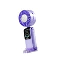 thumbnail image 1 of Ventilador de mano pequeño con ruido de pantalla LED bajo 35dB Cargo USB práctico 100 Ventilador personal de velocidad ajustable para el estado físico violeta, 1 of 8