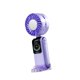 thumbnail image 1 of Ventilador de mano pequeño 100 Velocidad ajustable plegable Bajo ruido con pantalla LED Ventilador portátil para campamento de cocina Interior al aire violeta, 1 of 8