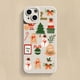 thumbnail image 3 of Funda para iPhone 16 15 14 13 12 11 Pro Max X XR XS 7 8 Plus SE 2020 cubierta de teléfono suave de silicona a prueba de golpes de Navidad de dibujos animados de lujo, 3 of 5