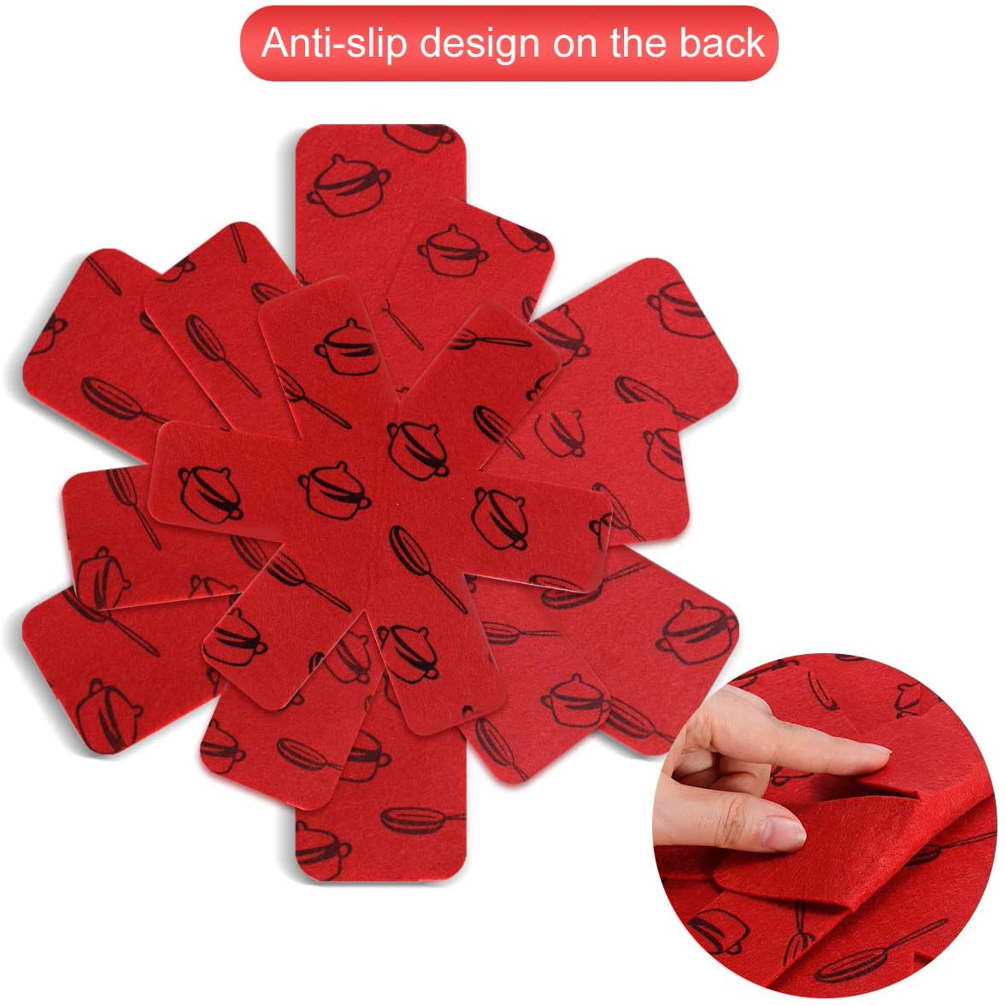 12 Pcs Protecteurs Poêles Et Pots En Feutre Premium - Séparateurs Anti-Rayures