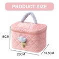 thumbnail image 2 of Lindo bolso de maquillaje floral, bolso grande de pana para maquillaje para mujeres, bolsos de cosméticos de viaje, 2 of 5