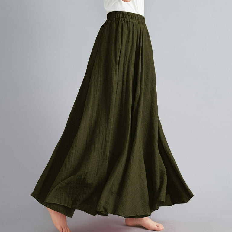 Olive green maxi skirt hotsell