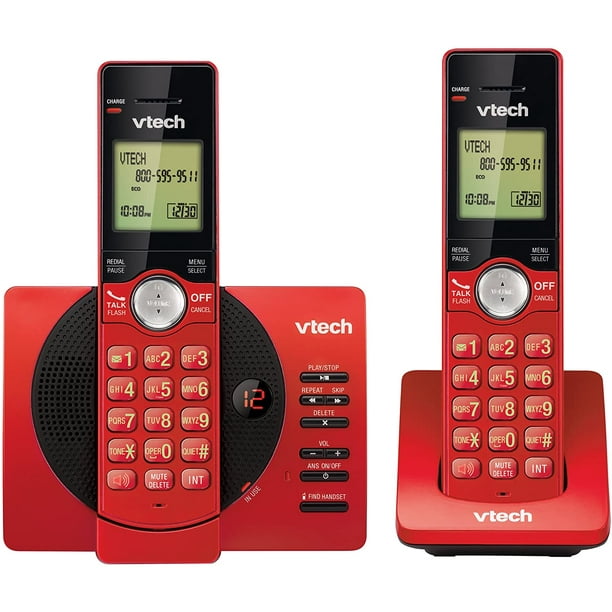 VTech DECT 6.0 Dual Handset Cordless Phones with ITAD, CID, Backlit