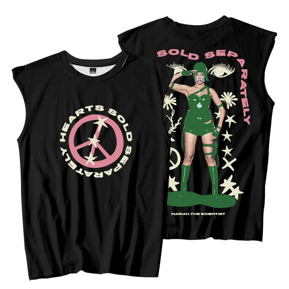 Mariah The Scientist Peace Sleeveless T-Shirts Hearts Sold Separately Tour Merch Women Men Tank Tops