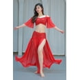 thumbnail image 2 of Sets of Top and Skirt Belly Dance Costumes Sequined Bead Retro Dresses, 2 of 9