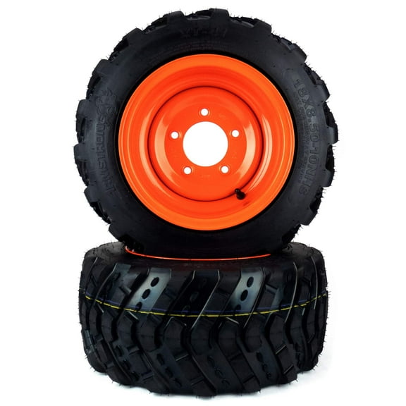 (2) Aggressive Tire Assemblies 18x8.50-10 Fits Kioti CS2210 CS2510