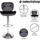 thumbnail image 5 of Set De 4 Bancos De Cocina Mostrador Barra Silla Taburete Comedor Respaldo Alto Altura Regulable y Función Giratoria 360° (4 Piezas Negro Cromado), 5 of 9