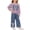 Purple, variant on Cethrio Girls Cotton Outfit Sets, 2 Piece Casual Long Sleeve Fall Girls' Clothing Sets Pink Size 6