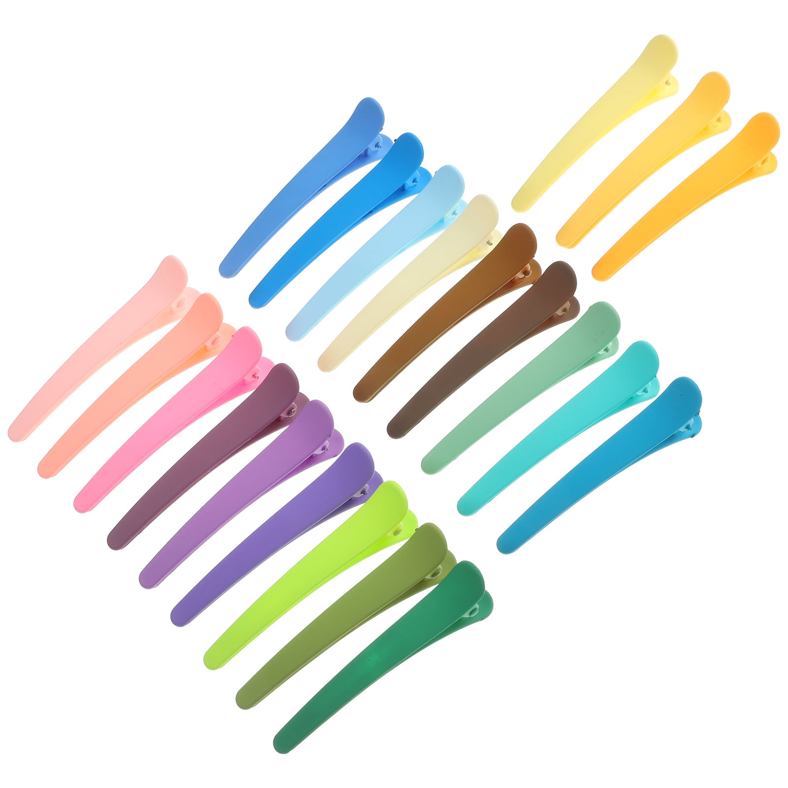 21pcs Women Hair Clips Colored Hairpin Hollow Duck Billed Hairpin Girl