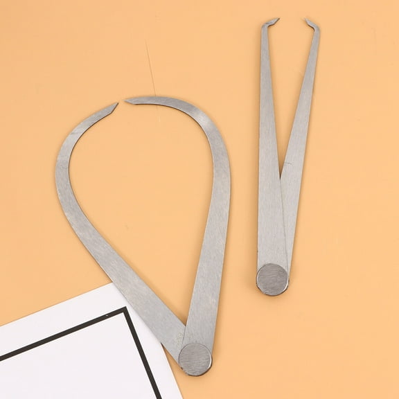 WHAMVOX 2Pcs Silver Stainless Steel Caliper for Laboratory and Men with Metal Construction