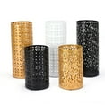 thumbnail image 6 of Hyknon Round Umbrella Stand Rack Free Standing Umbrella Holder Bin Decorative Hollowed Canes Walking Sticks Holder for Entryway Home Office Organization, Plstic, 5.9x13.8Inch, 6 of 6