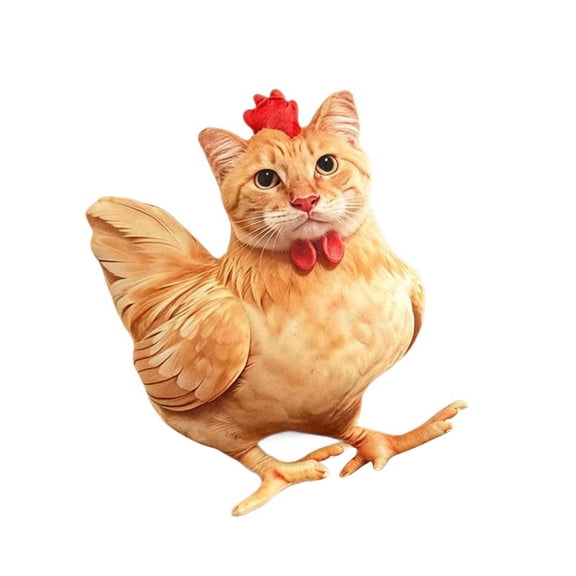 Soft Plush Chicken Cat Stuffed Animal Doll Friendly Comfortable Decorative Cushion Toy For Indoor Home Display