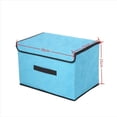 thumbnail image 6 of Storage Bins with Lids, 1 Pack Foldable Storage Boxes with Lids Storage Baskets Storage Containers Organizers with for Toys, Clothes and Books (Blue, Medium), 6 of 6