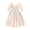 Beige, variant on Bmisegm Toddler Dresses Girls Chiffon Ruffle Square Neck Short Sleeve Solid A Line Girls Summer Dress