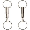 thumbnail image 1 of 2pcs quick release detachable key rings pull apart key rings double split key rings, 1 of 5