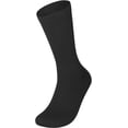 thumbnail image 3 of Diabetic Socks Men's & Women Crew Style Physicians Approved Circulatory Socks 3-12 Pairs (9-11, Black, 3 Pack), 3 of 4