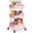 Pink, variant on Tier Rolling Cart, Metal Utility Cart with Wheels and Handle, Rolling Storage Cart for , Painting Room, Office and Kitchen