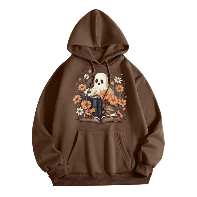 WEAIXIMIUNG Sweat-Shirt pour Femmes Graphique Tendance Décontracté Col Rond avec Poche Imprimé Hoodie