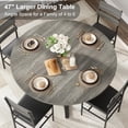 thumbnail image 3 of Behome 42” Round Dining Table for 4-6,Wooden Kitchen Table with Storage Shelf,Farmhouse Circle Tables for Dining Room, Living Room, 3 of 6