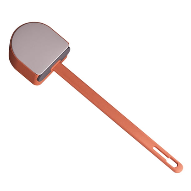 Bewildely Cepillo de baño Montado en la pared Cepillo de limpieza de baño Mango largo Herramienta de limpieza de plástico TPR con soporte, azul Suministros de limpieza para el hogar Rosa Bewildely HA005093-02