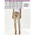 thumbnail image 3 of JOLIP Women's High Rise Khaki Distressed Ripped Straight Leg Jeans, 4-12, 3 of 7