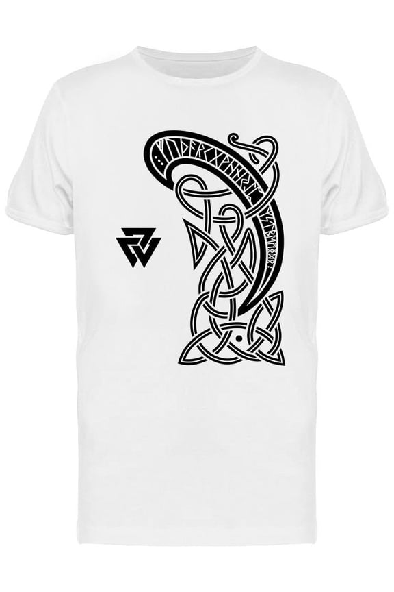 Ancient Scandinavian Pattern T-Shirt Men -Image by Shutterstock, Male Small