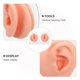 thumbnail image 3 of MERRYHAPY 1Par Oreja Simulada De Silicona Rosa Para Mostrar Joyas Y Practicar Piercing Con Base Estable, 3 of 8
