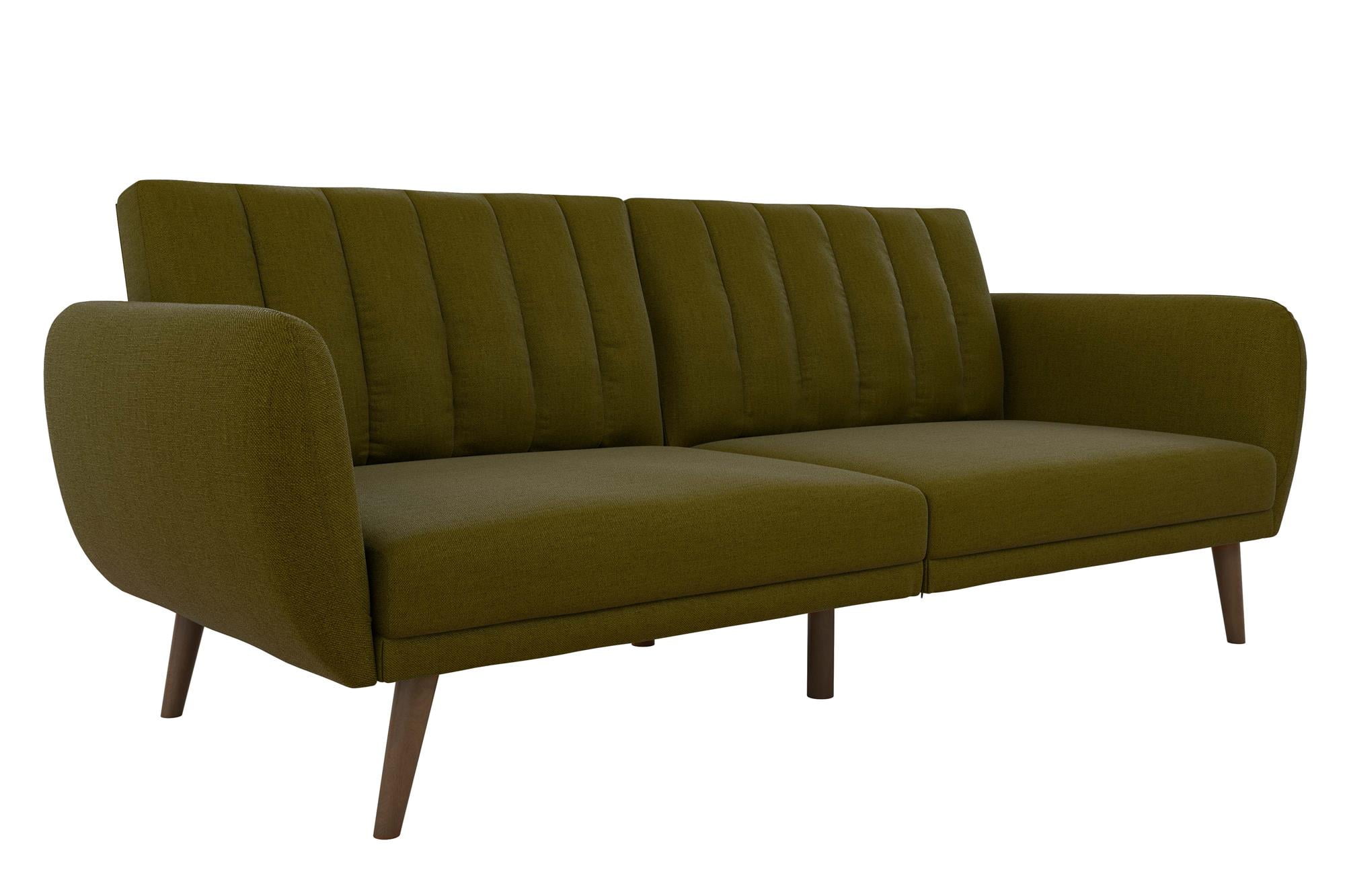 Novogratz Brittany Futon, Green Linen
