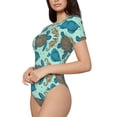 thumbnail image 2 of Fotbe Turtles And Seahorses Women's Crew Neck Short Sleeves Bodysuit Tops Round Neck Slim Sleeveless Soft Comfortable Basic-XX-Large, 2 of 9