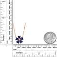 thumbnail image 2 of Gem Stone King 18K Rose Gold Plated Silver Blue Iolite and White Created Sapphire Pendant Necklace for Women (2.94 Cttw, Heart Shape 6MM, with 18 inch Chain), 2 of 4
