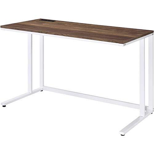 Acme Furniture Tyrese Writing Desk, Walnut & White Finish