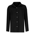 thumbnail image 2 of Linen Shirts for Women Button Down Tshirt Dressy Casual Gauze Blouses Comfy Lightweight Long Sleeve Spring Top Dressy Lightweight Comfy Outfits Going Out Tops Ladies Fashion Trendy, 2 of 4