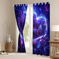 thumbnail image 3 of Homewish Rustic Boho Butterfly Black Out Curtains,Romantic Purple Rose Curtains Pack of 2 (42x63 Each),Romantic Valentine'S Day Bedroom Curtains For Girls Kids,Super Cozy Room Decor, 3 of 6