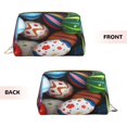 thumbnail image 3 of Naloa Easter Egg Leather Makeup Bag for Purse Travel, Portable Small Cosmetic Organizer for Women and Girls, Make up Bag with Zipper, 3 of 8