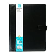 Pen+Gear Leatherette Padfolio with Writing Pad, Black, 1 count