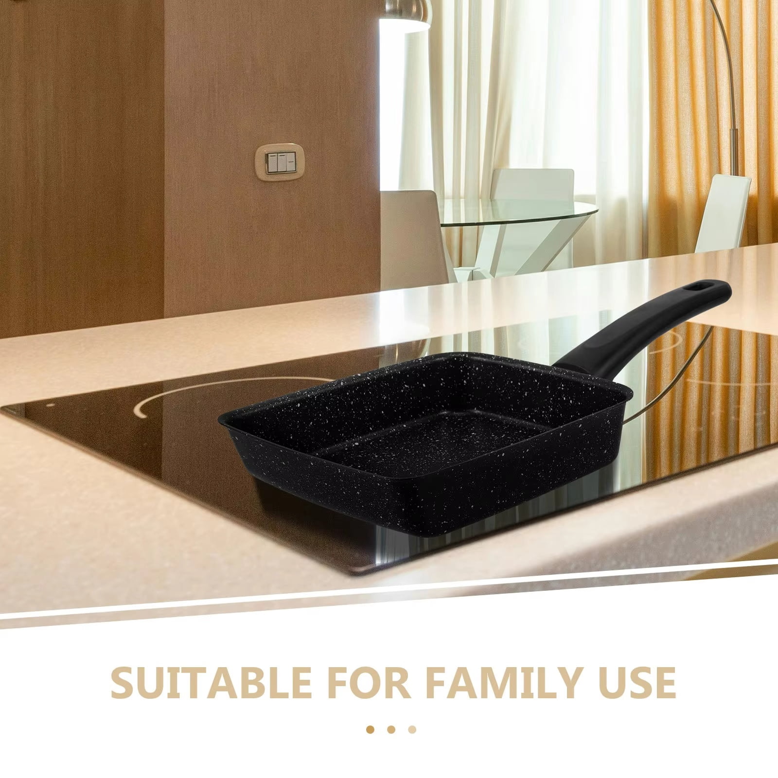 Omelette Pan 7.6x5.7in – Non Stick Japanese Tamagoyaki Pan, Rectangle Frying Pan for Egg Roll Square Cooking