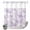 Purple, variant on No Hook Shower Curtain, Brown White Floral Shower Curtains for Bathroom with See Through Top Window, Spring Botanical Leaves Farmhouse Waterproof & Washable Bath Curtain Stand Up Stall 36"x72"