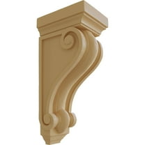 Ekena Millwork 6"W x 7 1/2"D x 16"H Devon Traditional Wood Corbel, Maple