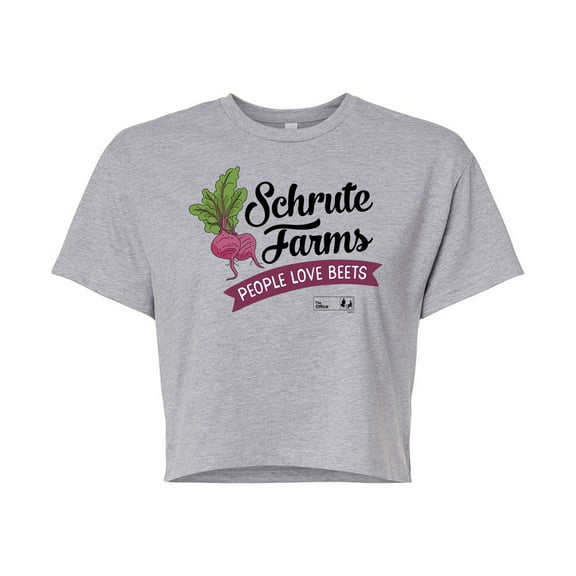The Office - Schrute Farms - Juniors Cropped Cotton Blend T-Shirt