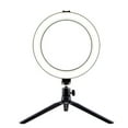 thumbnail image 1 of 200MM LED Ring Light Fill Light Photography LED Selfie Light Dimmable Camera Phone Lamp with Table Tripods USB Powered for Live Stream/Makeup, 1 of 8