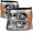 Chrome Housing, variant on AKKON - For Cadillac Escalade Chrome Clear HID Xenon Type Headlights Front Lamps Replacement Pair